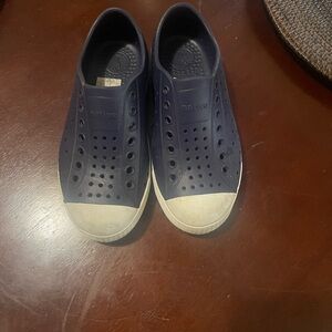 Native Dark Blue Slip-On Shoes with White Tips size 12 toddler boys
